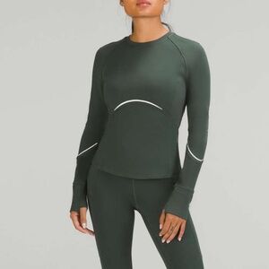 Lululemon Rulu Reflective Running Long Sleeve Shirt In Smoked Spruce